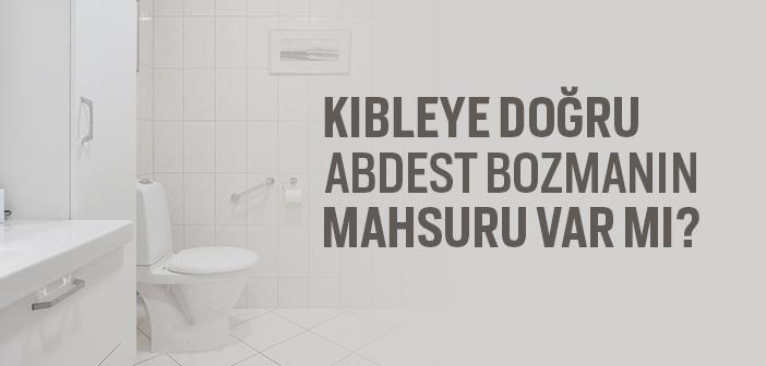 Kıbleye Doğru Abdest Bozmak ile İlgili Hadisler